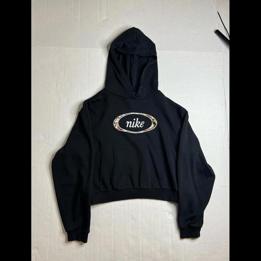 Nike Foral Black Hoodie - Size XS